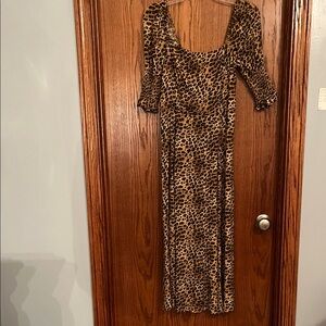 Blue Rain Leopard Print Long Sleeve Dress from Francesca’s, NWT, Size medium